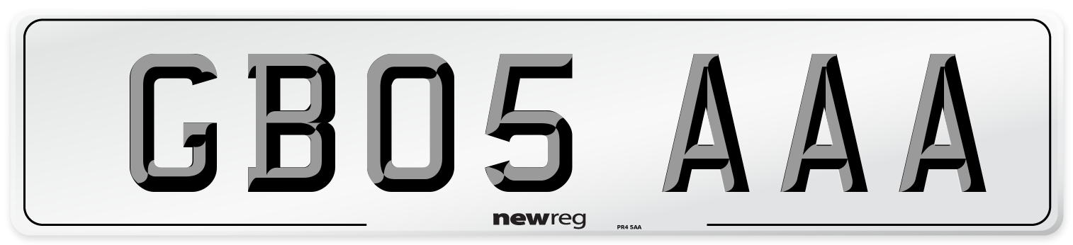 GB05 AAA Number Plate from New Reg